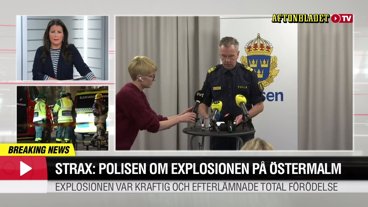 Polisen om explosionen på Östermalm