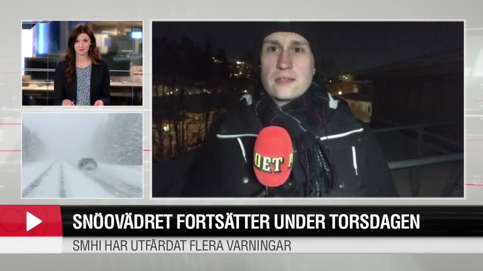 Snöovädret fortsätter under torsdagen