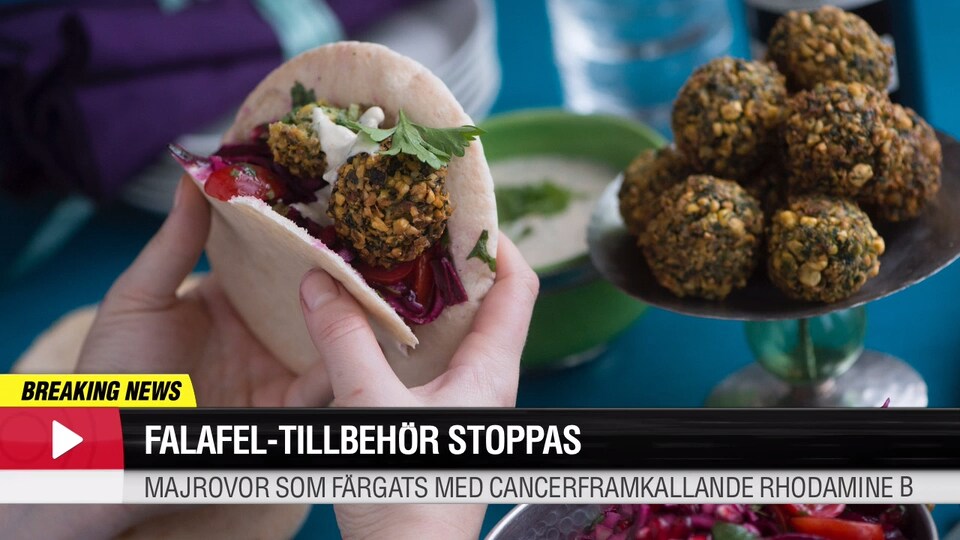 Falafel-tillbehör stoppas