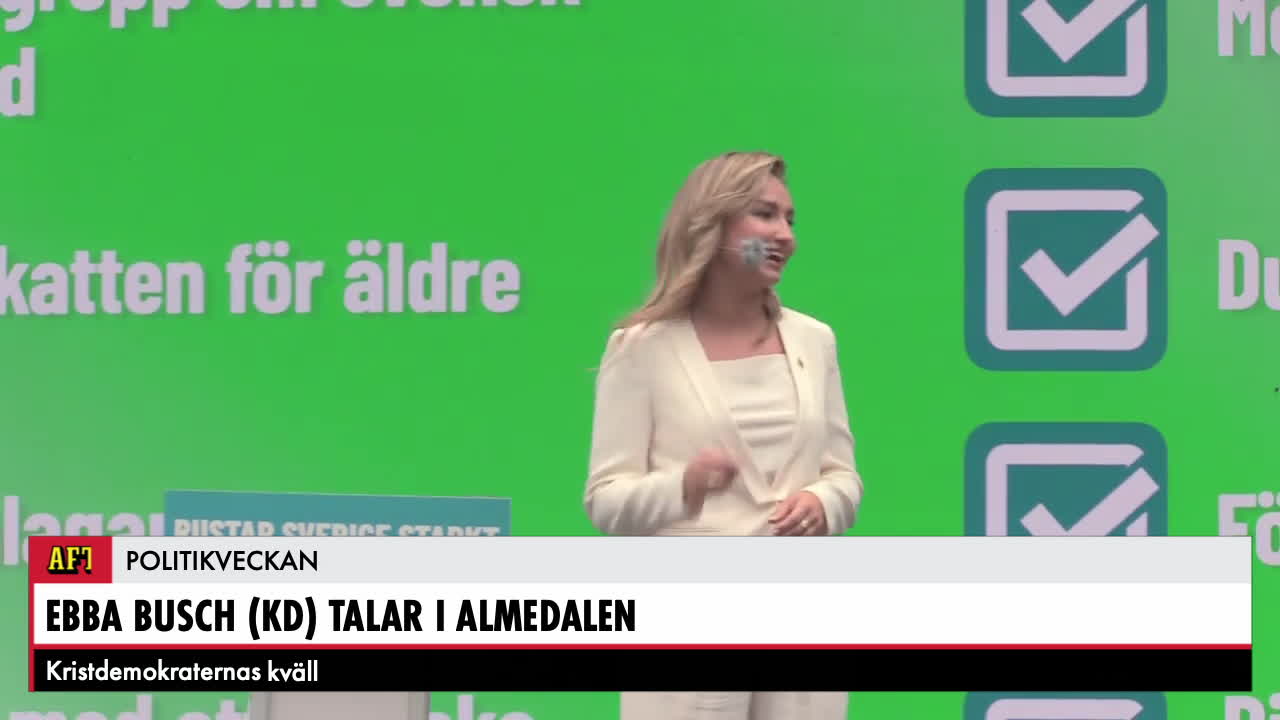 Ebba Buschs tal  (KD) i Almedalen