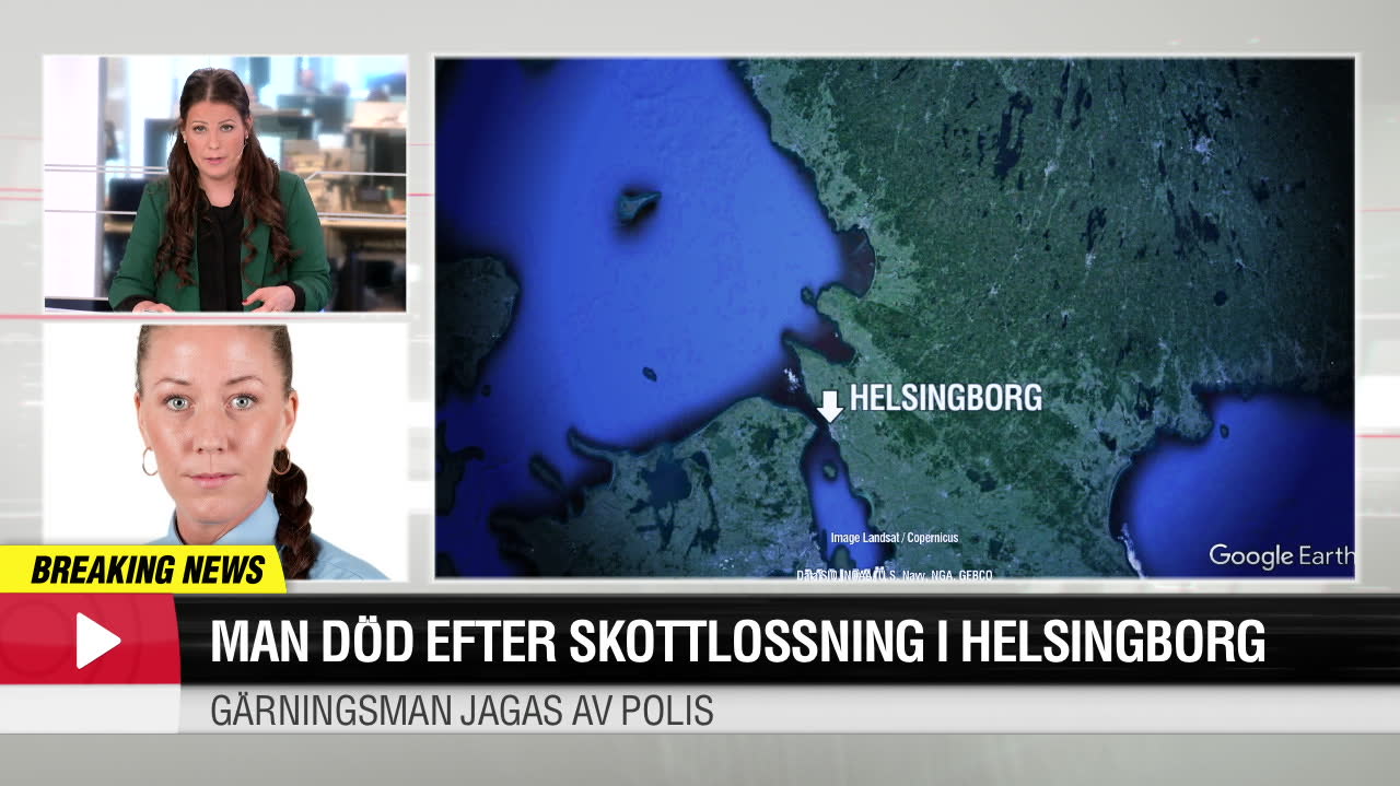 Man död efter skottlossning i Helsingborg