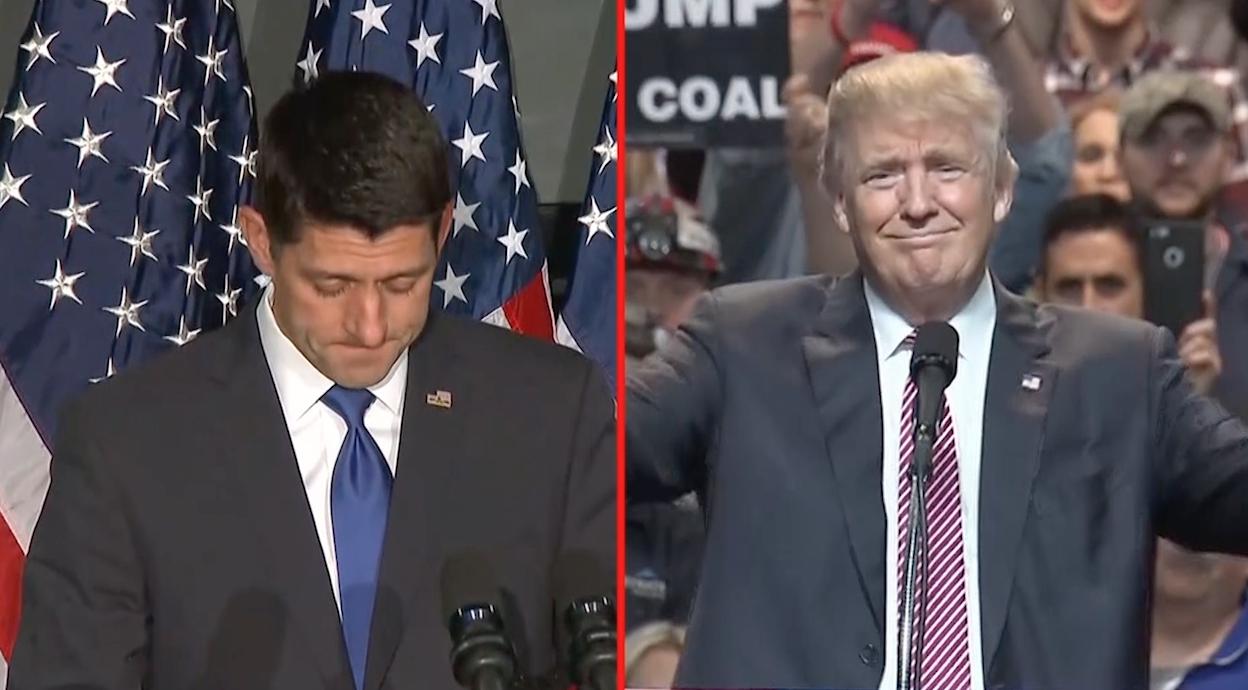 Paul Ryan slutar kampanja för Trump