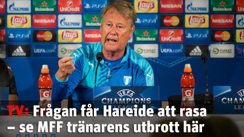 Hareides utbrott – röt ifrån på presskonferensen