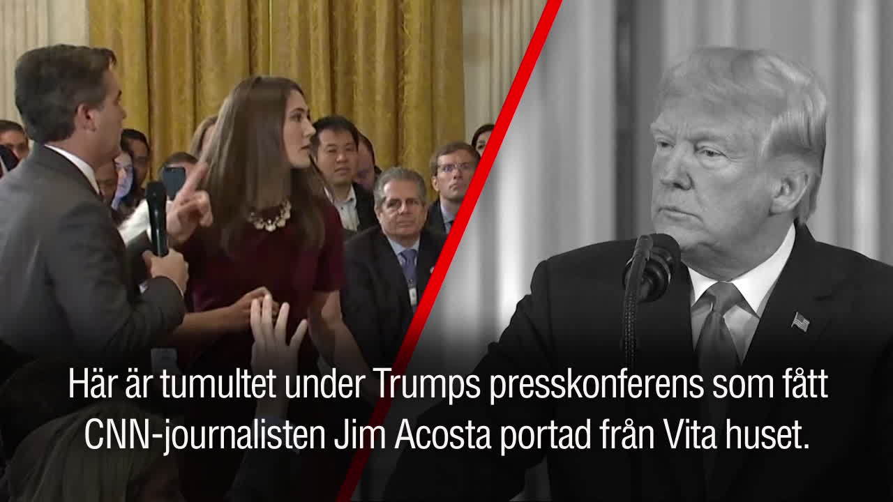 Portas från Vita huset efter presskonferens