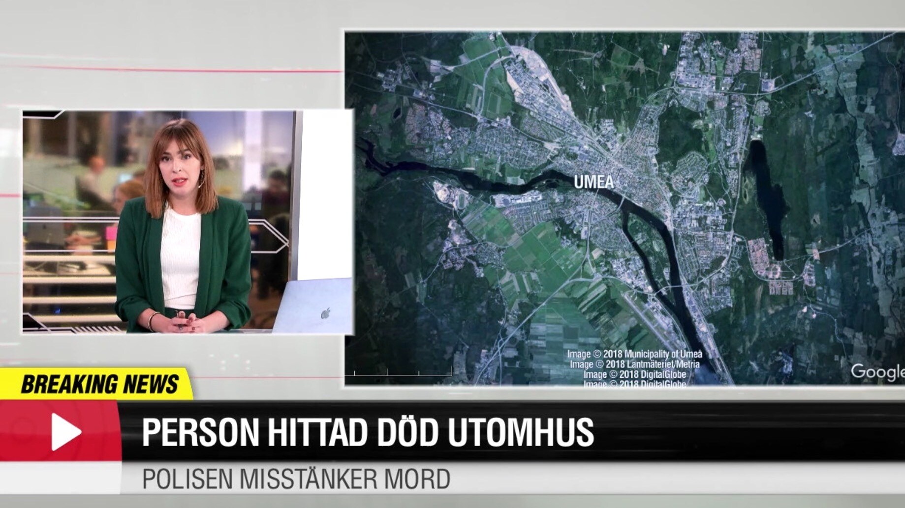 Person hittad död utomhus i Umeå