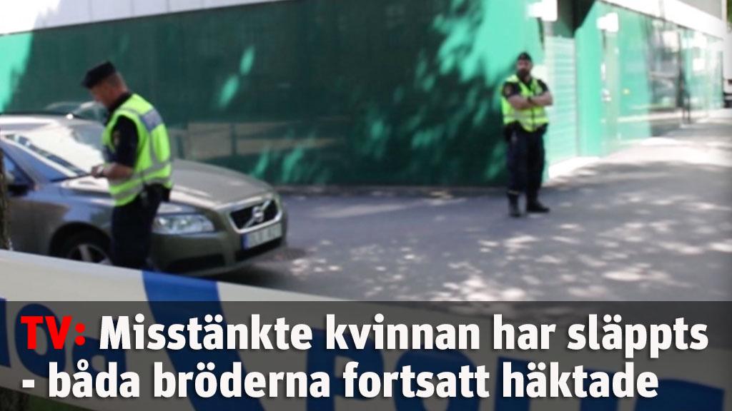 Kvinnan släpps – båda bröderna fortsatt häktade