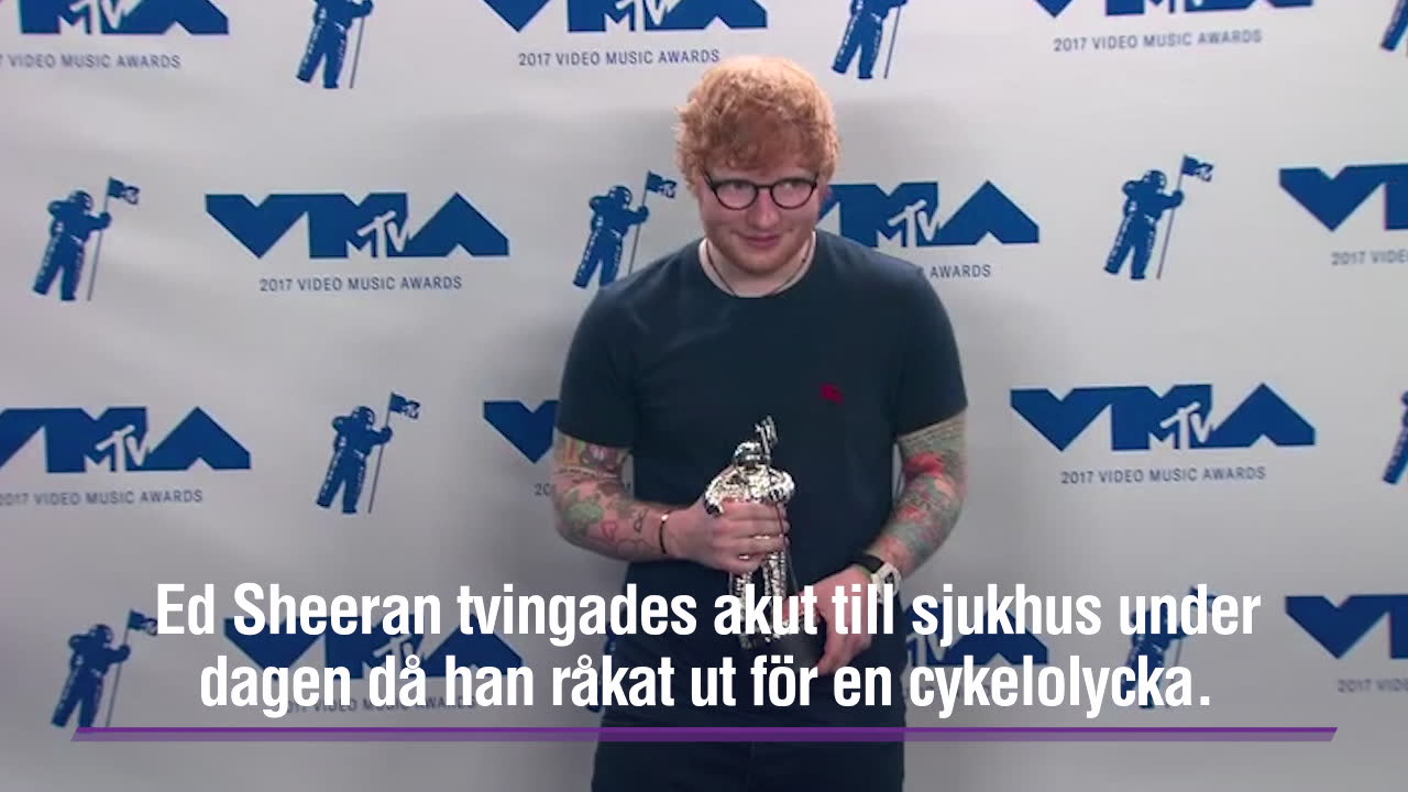 Ed Sheeran i cykelolycka