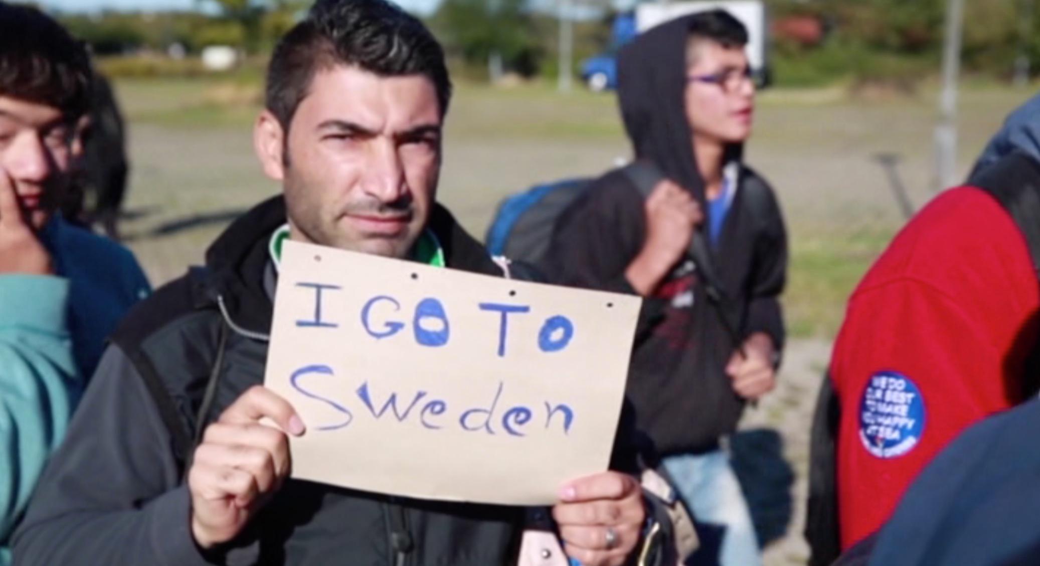 Flyktingarna vill till Sverige