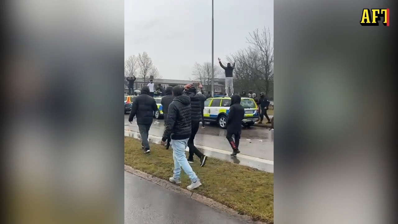 Upplopp i Linköping fångat på film