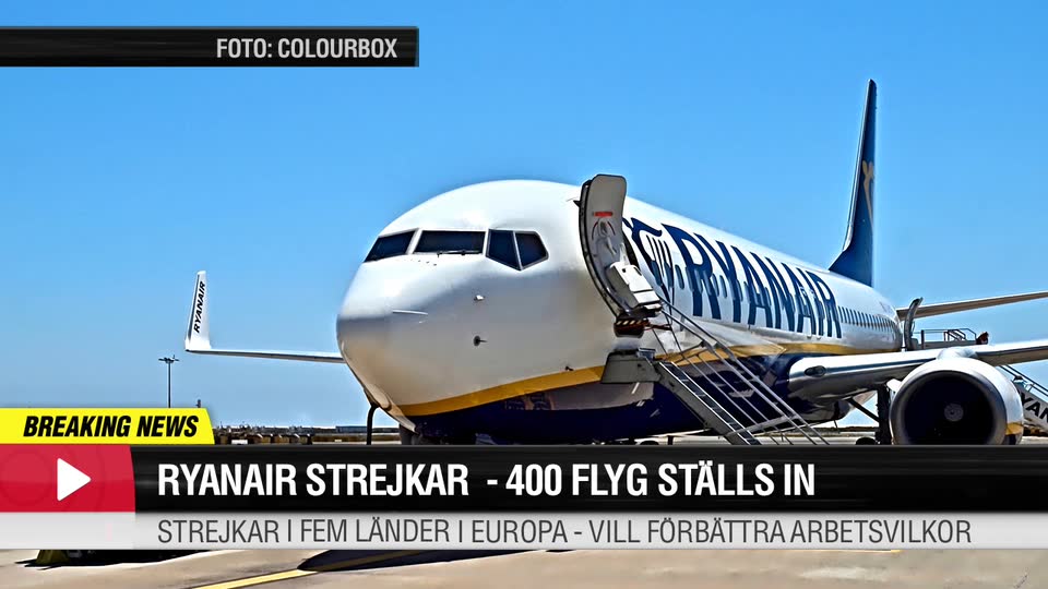 Ryanair strejkar - 400 flyg ställs in