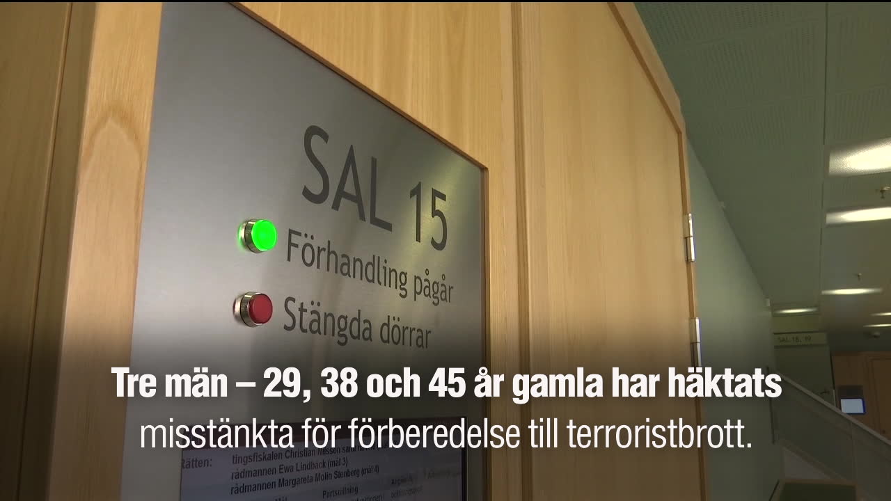 Tre personer häktas misstänkta för förberedelse till terroristbrott