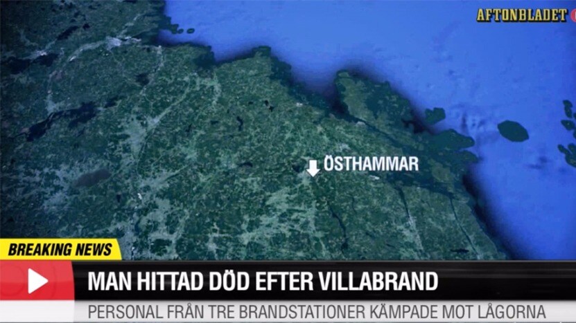 Man död efter villabrand i Östhammar