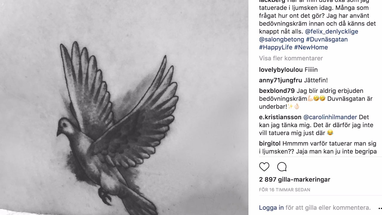 Camilla Läckberg hyllar flytten - med ny tatuering