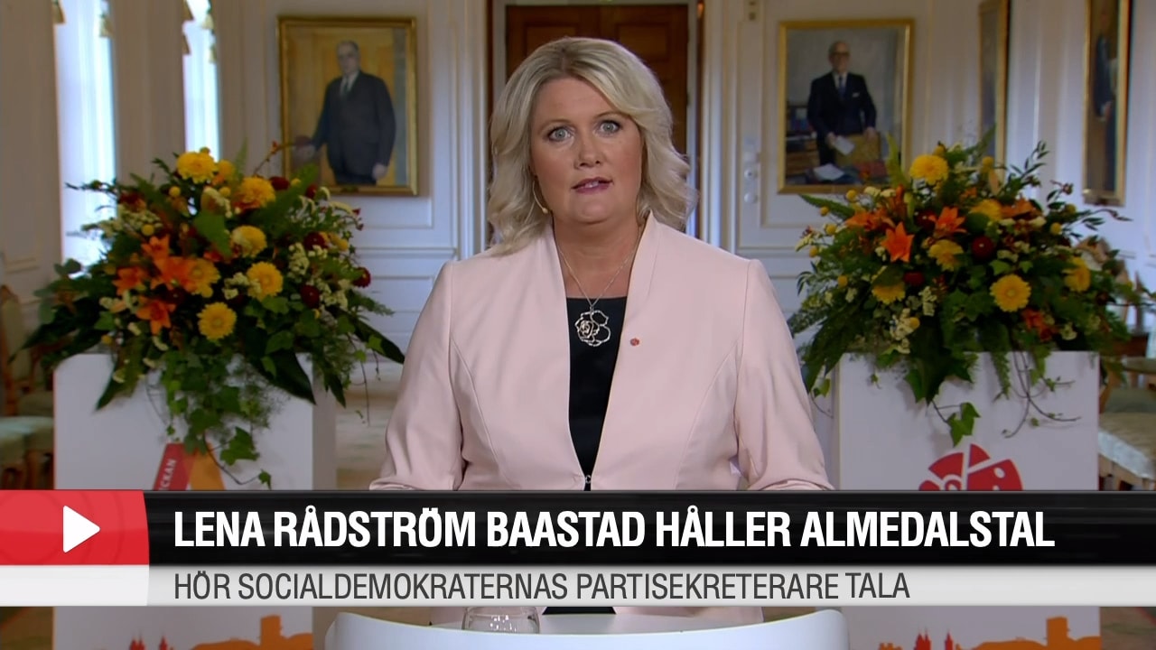 Löfven ställde in – hör S partisekreterares almedalstal