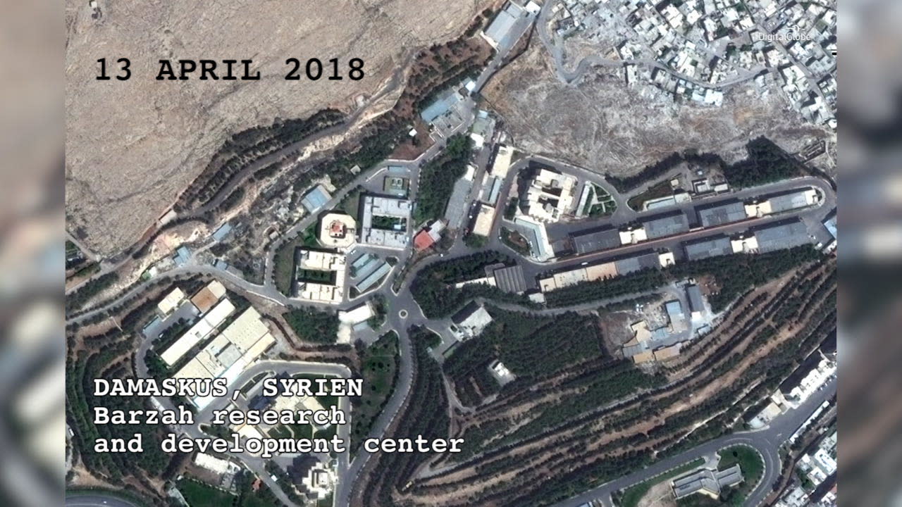 Satellitbilder visar förstörelsen i Syrien