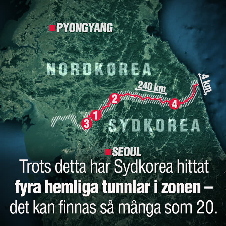 Det här är demilitariserade zonen i Korea