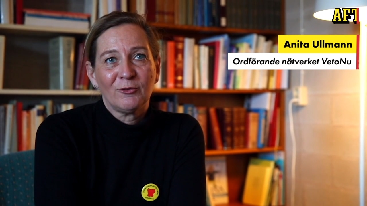 Protest mot gruvprovborrning på Österlen