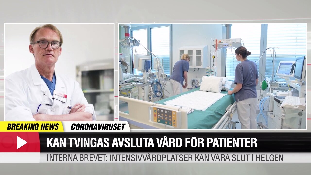 Läkarföreningen: ”Vi kommer tvingas välja vilka patienter som får intensivvård”