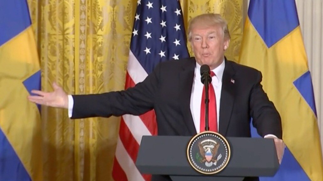 Trump: ”Jag hade rätt om Sverige”