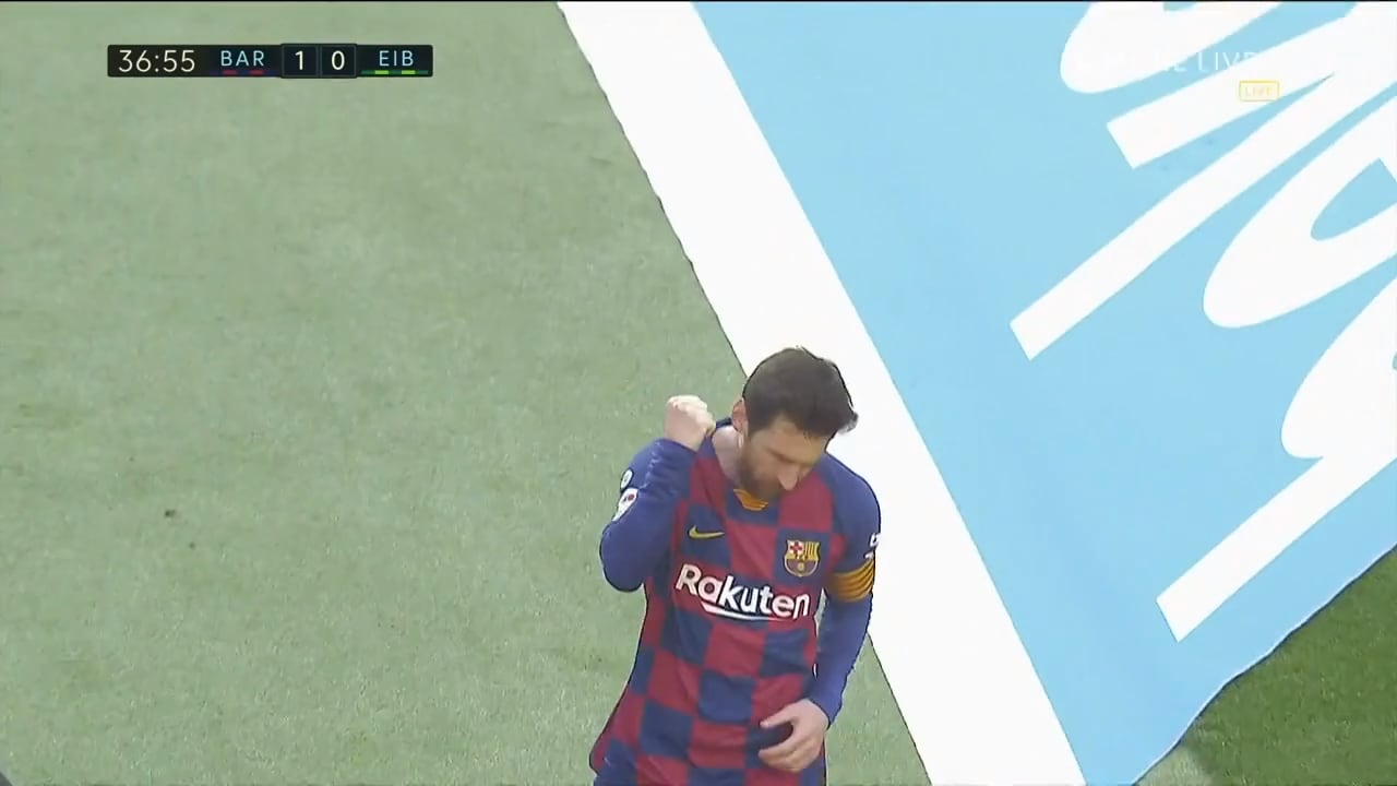 Se Messis fyra mål mot Eibar