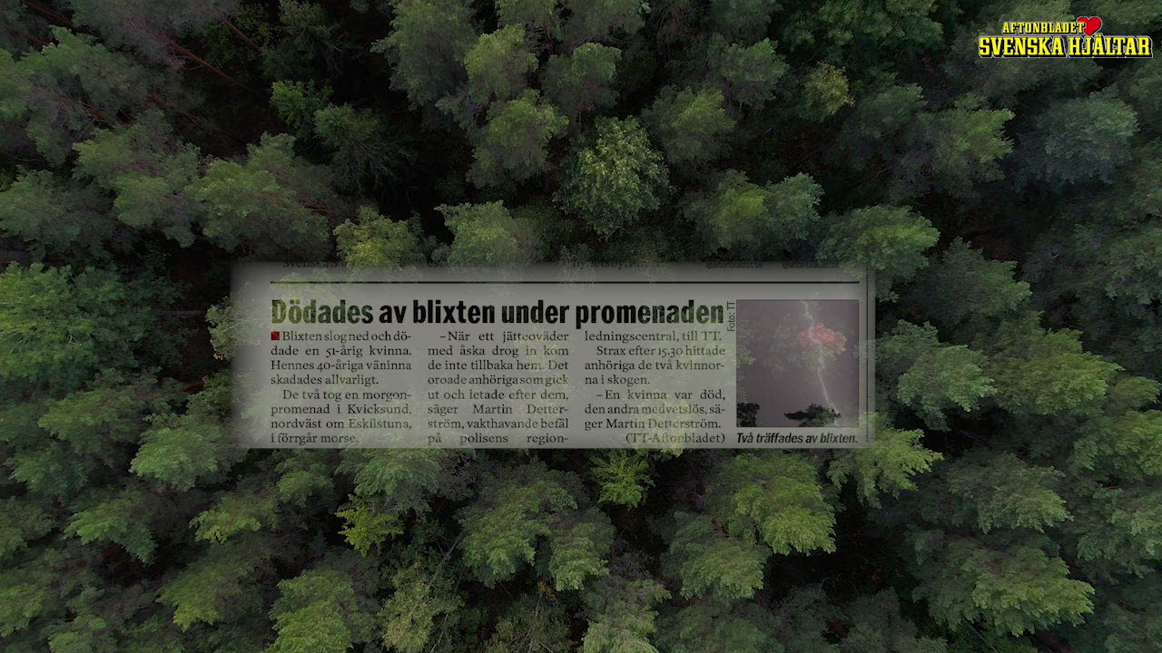 Överlevde blixtnedslag - räddades av sin egen son