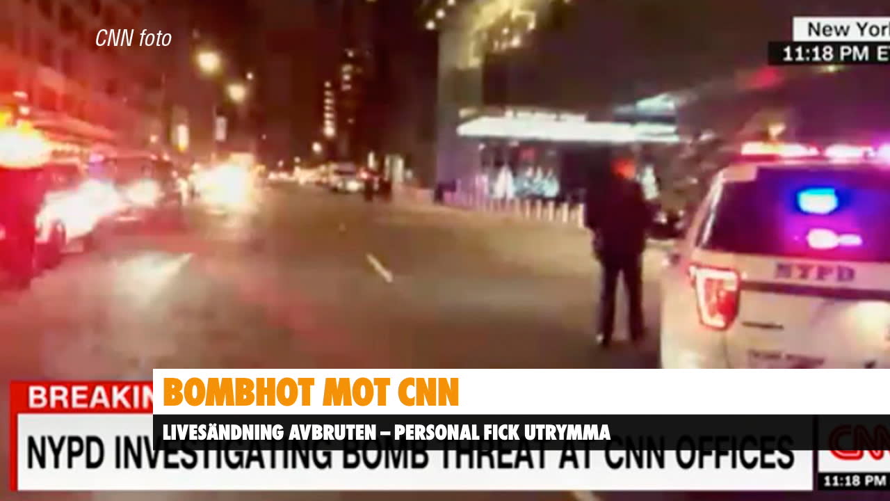 Bombhot mot CNN i New York