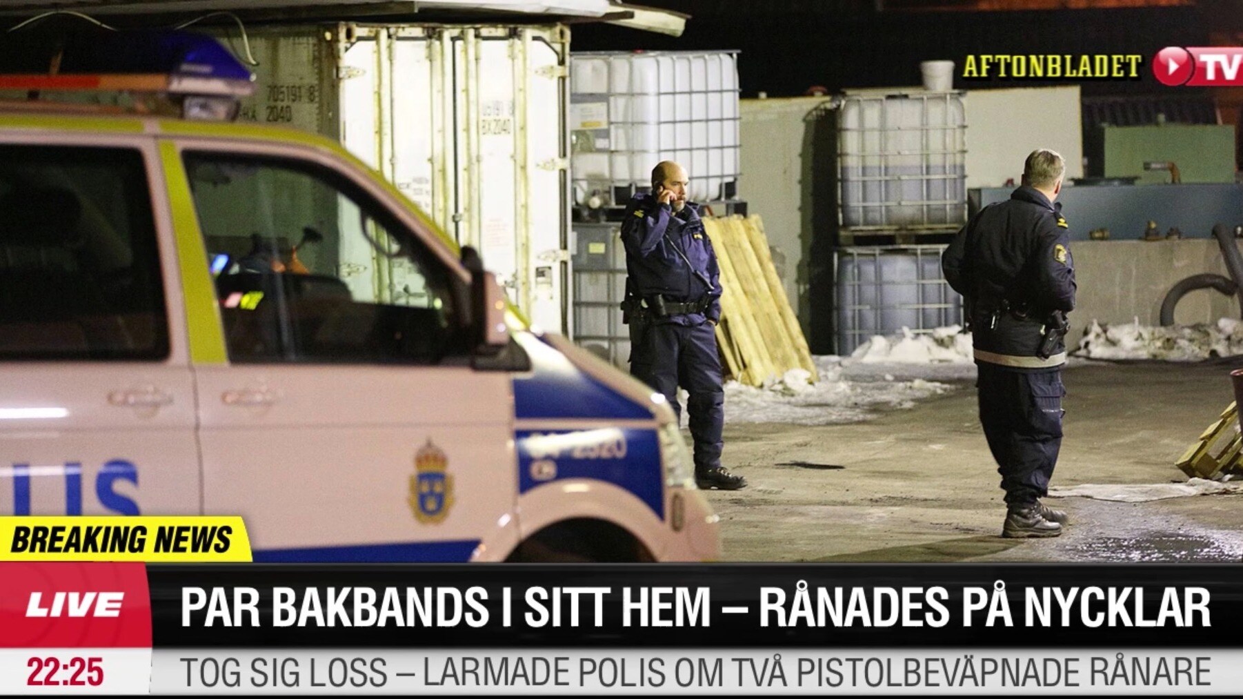 Par rånades i hemmet – blev bakbundna med buntband