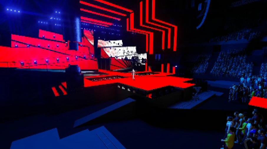 Här är första bilderna på Eurovision-scenen