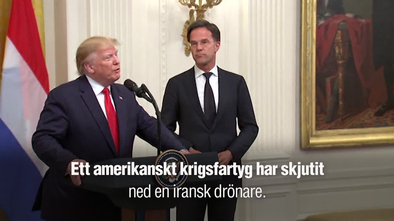 Trump: vi sköt ned en iranskt drönare