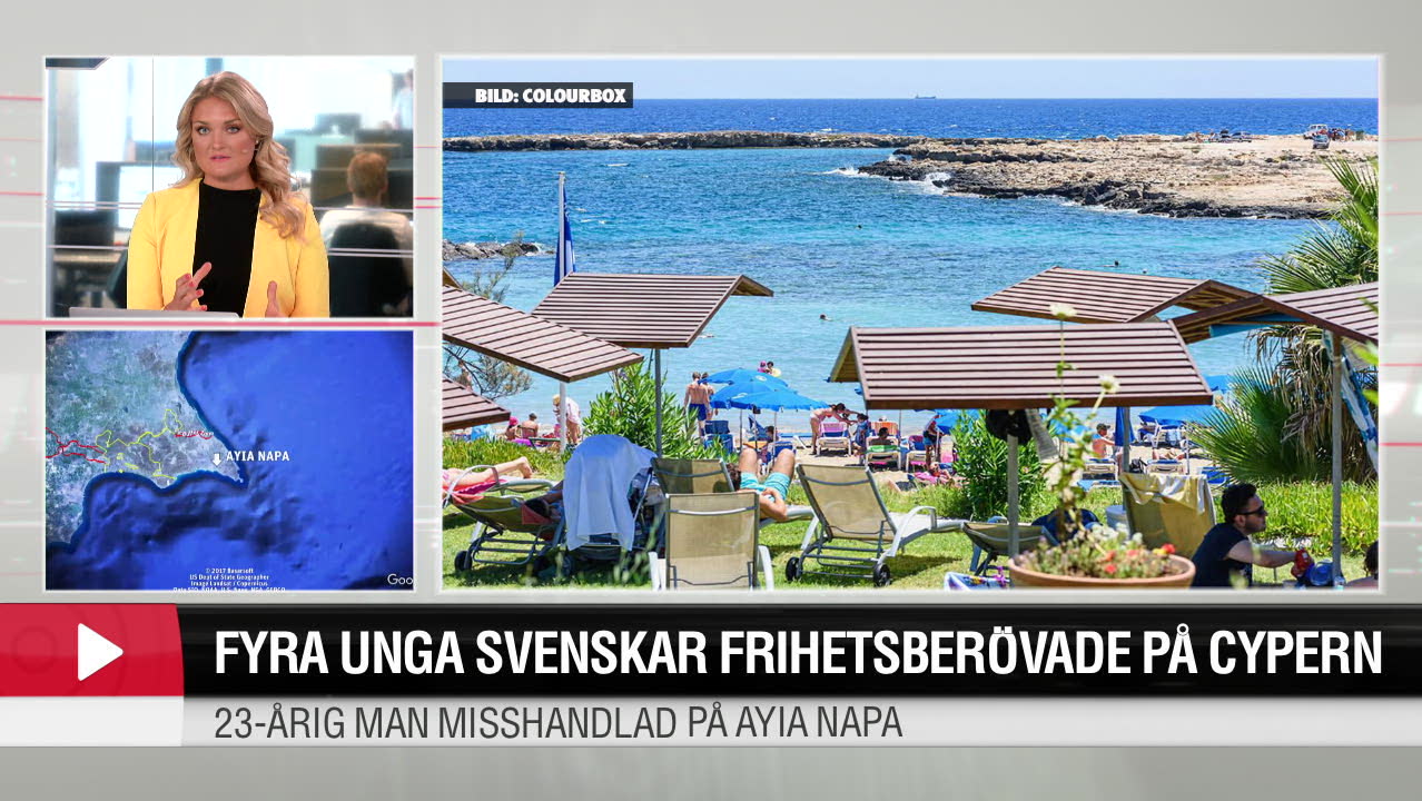 Fyra unga svenskar frihetsberövade på Cypern