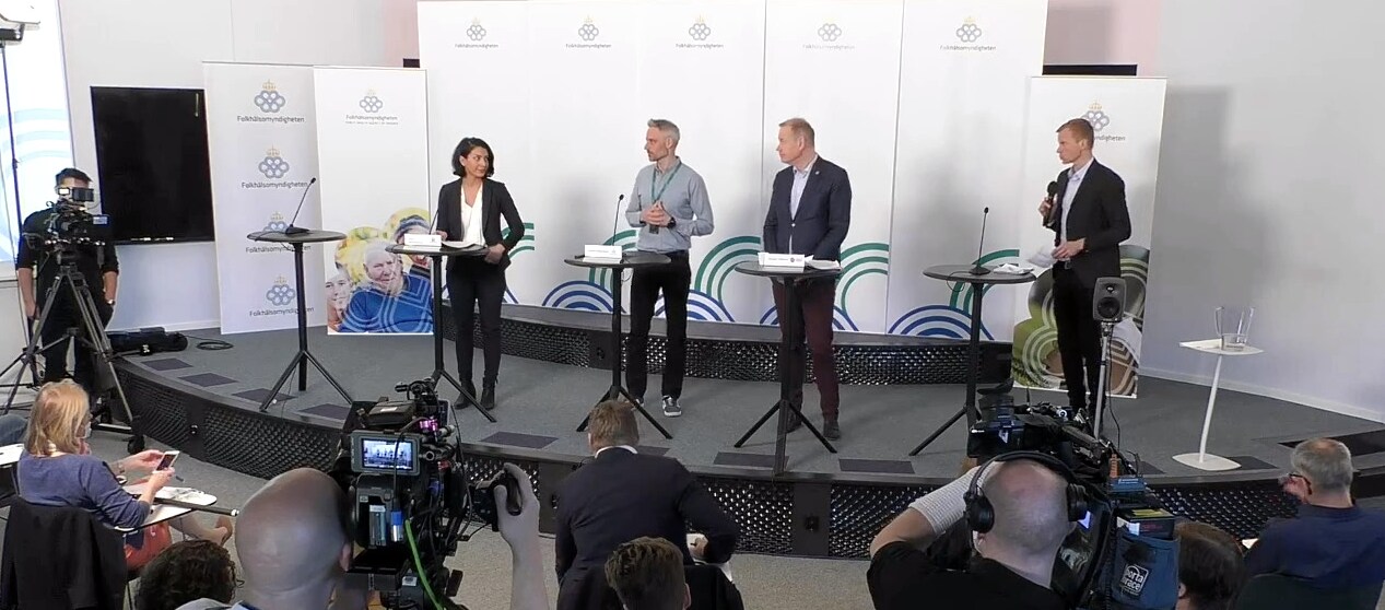 Se hela pressträffen med myndigheterna om covid-19
