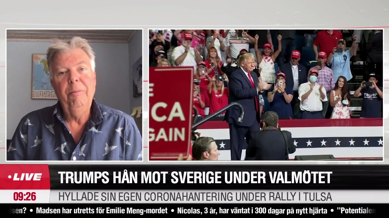 Wolfgang Hansson om Trumps valmöte i Tulsa: "En comeback, men ingen bra comeback"