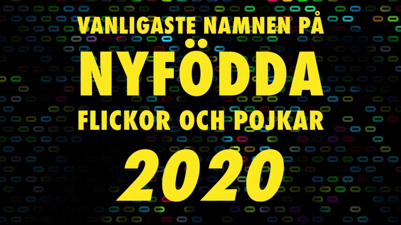 Här är vanligaste barnnamnen 2020