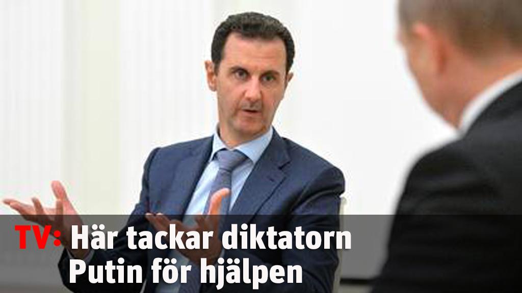 Diktatorn tackar Putin för hjälpen