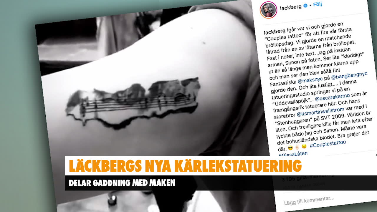 Camilla Läckbergs nya kärlekstatuering