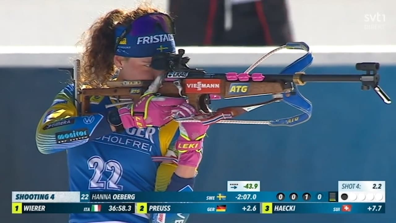 Här tar Hanna Öberg VM-silver