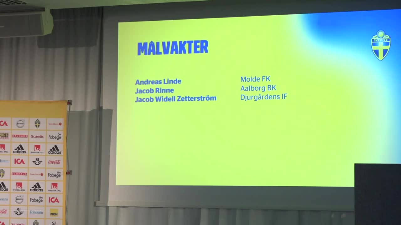 Janne Andersson presenterar truppen till Januariturnén