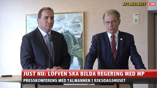 Löfven ska bilda regering med Miljöpartiet