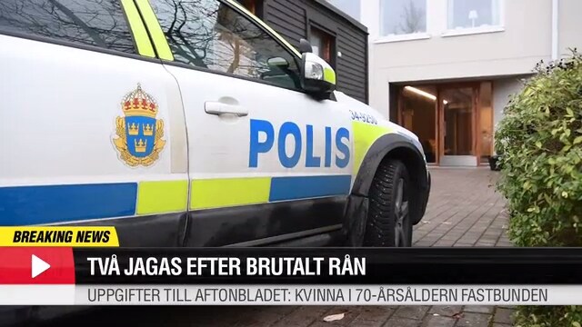 Två jagas efter brutalt rån