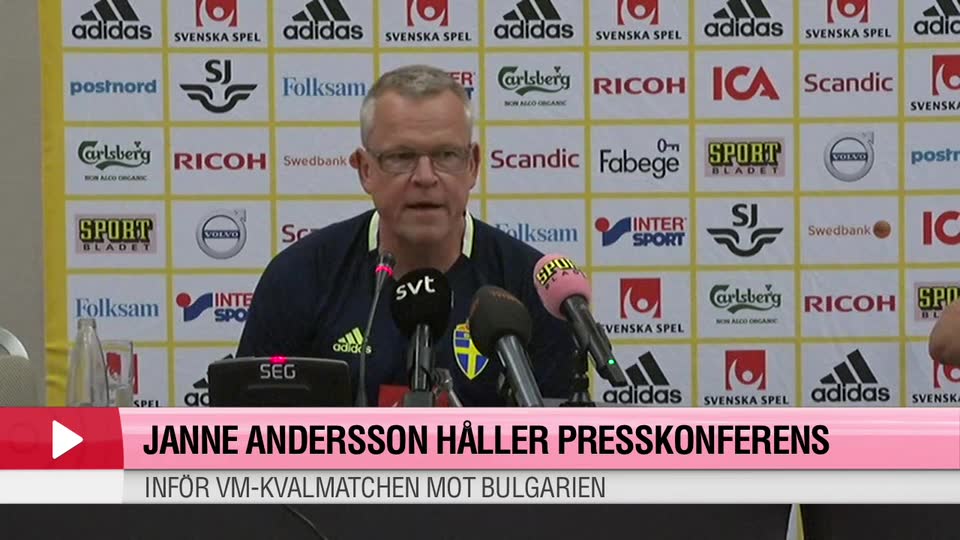 Janne Andersson håller presskonferens