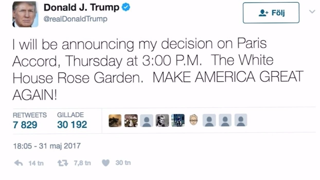 USA lämnar Parisavtalet – "Många är oroliga"