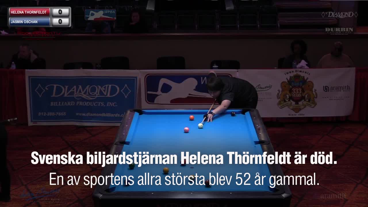 Biljardstjärnan Helena Thörnfeldt död