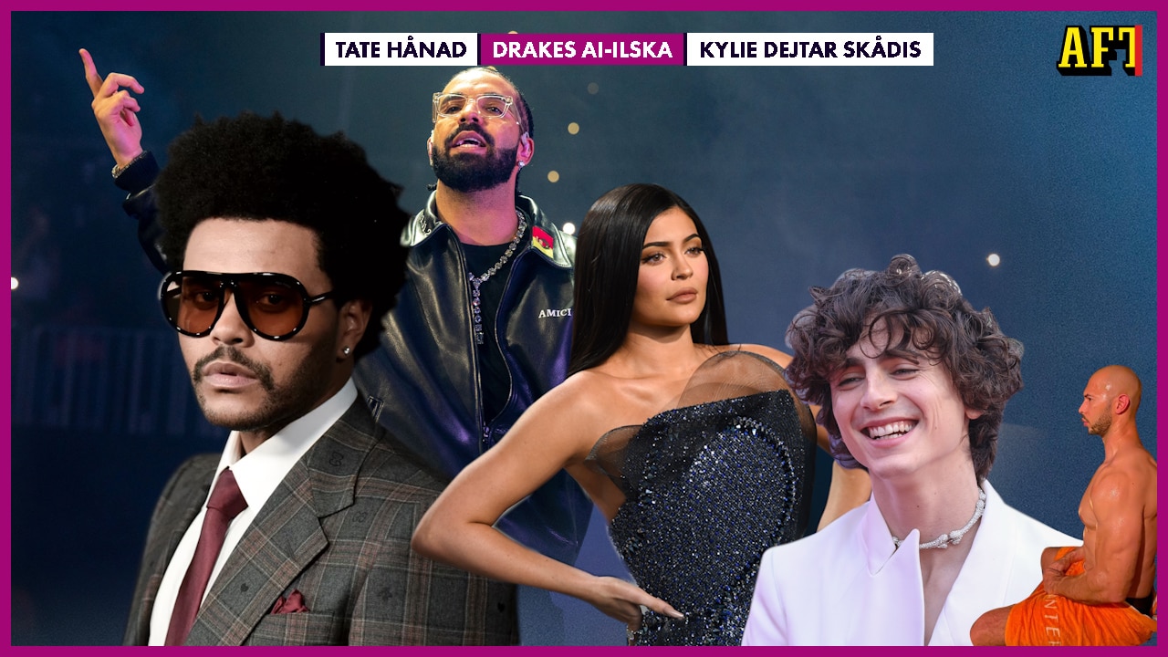 Andrew Tate hånas och AI-låt irriterar Drake – Här är veckans stora nöjessnackisar