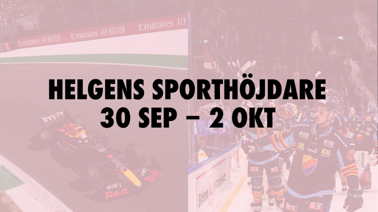 Här är helgens sporthöjdare 30 sep. - 2 okt.