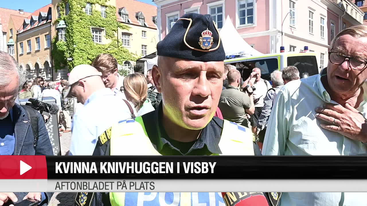 Polisen i Visby: "Anträffade en kvinna som var stucken med kniv"