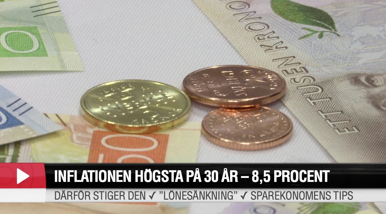 Inflationen stiger till 8,5 procent – högsta på 30 år procent: "Lönesänkning"