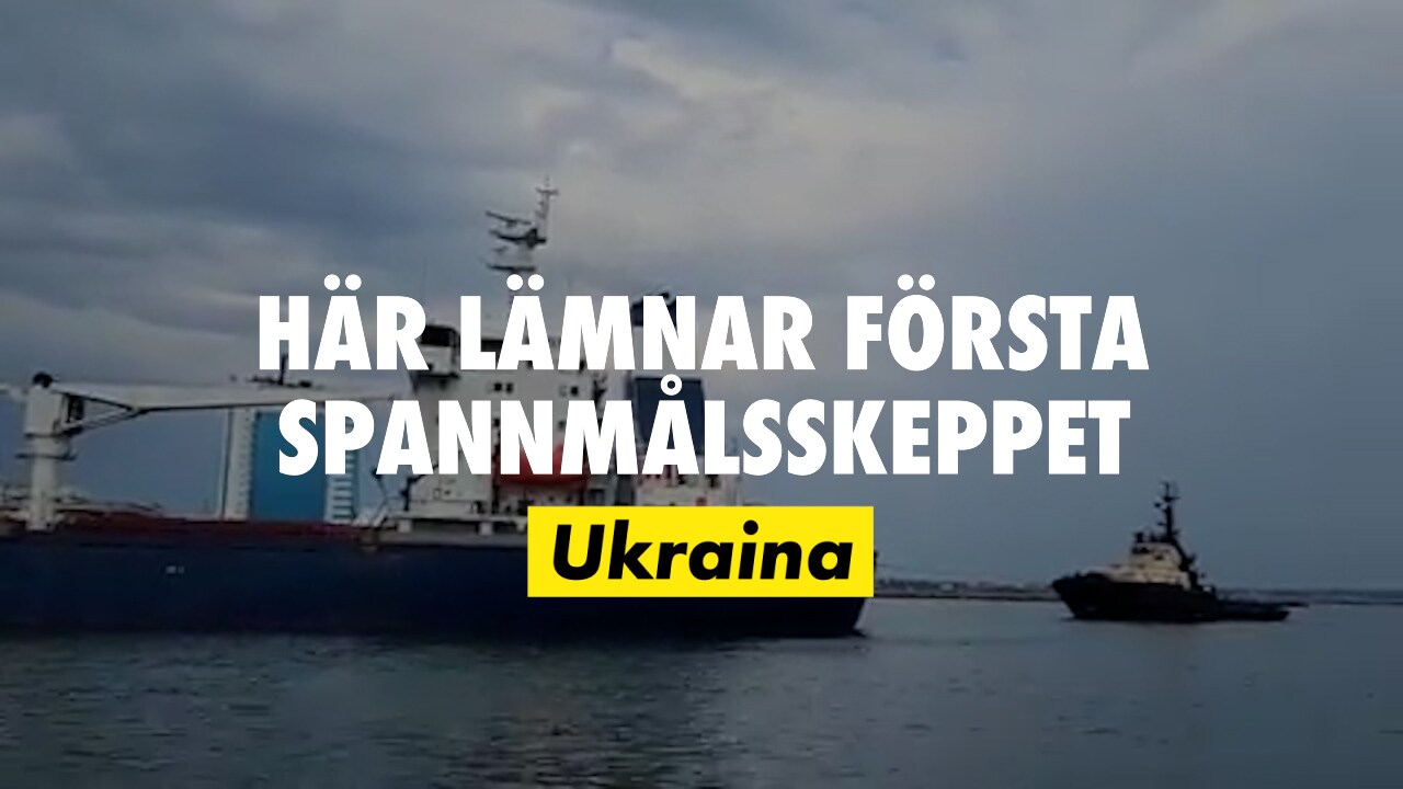 Här lämnar första spannmålsskeppet Ukraina