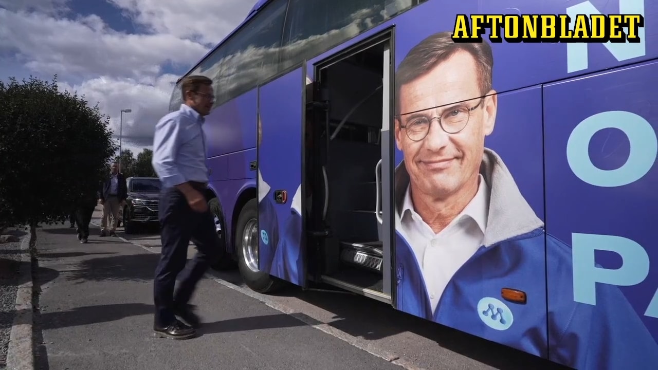 Ulf Kristersson kampanjar i motvind