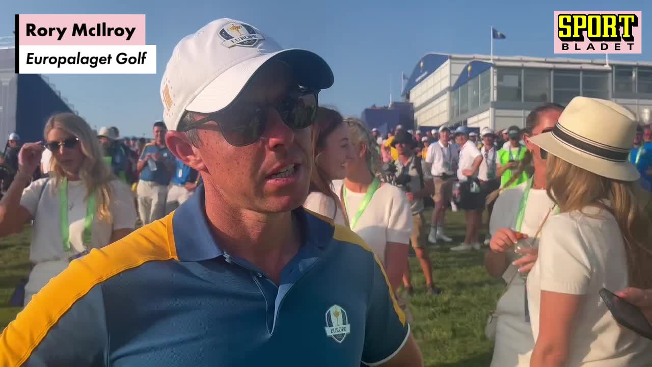 Rory McIlroy om Åberg: “Helt hänförd av hans spel“