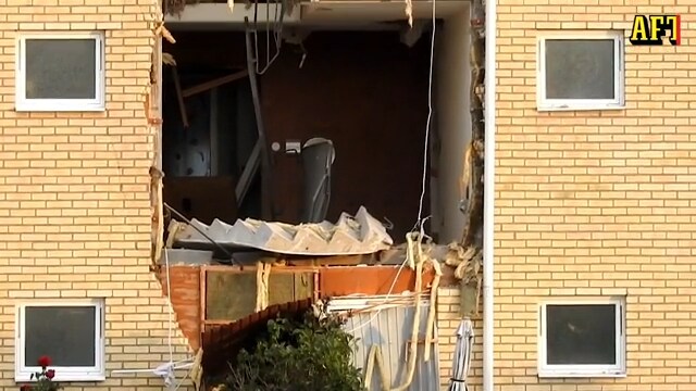 Se förödelsen efter explosionen i Linköping